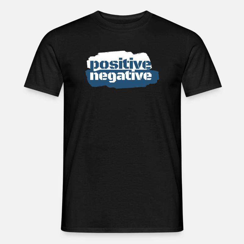 positive | negative – modern style - Männer T-Shirt - Schwarz
