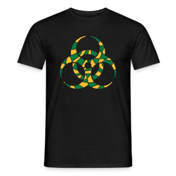 Symbole Biohazard Fissures Design - T-shirt homme - noir - Devant - AI Model Male 178 light (178cm)