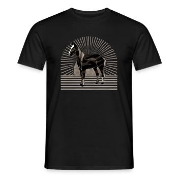 Pferd - Männer T-Shirt - Schwarz - Vorne - AI Model Male 178 light (178cm)