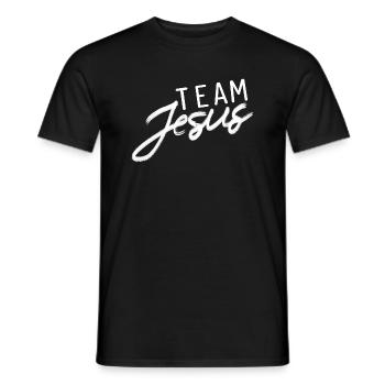 Équipe Jesus God Gift - T-shirt homme - noir - Devant - AI Model Male 178 light (178cm)