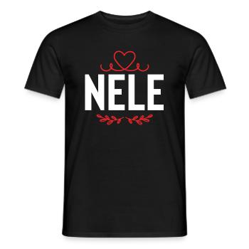 Nele - Männer T-Shirt - Schwarz - Vorne - AI Model Male 178 light (178cm)