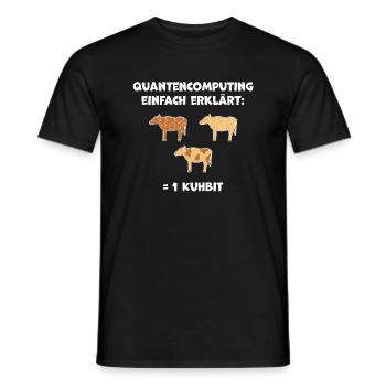 Quantencomputing mit Kühen Lustig Geschenk Kuhbit - Männer T-Shirt - Schwarz - Vorne - AI Model Male 178 light (178cm)
