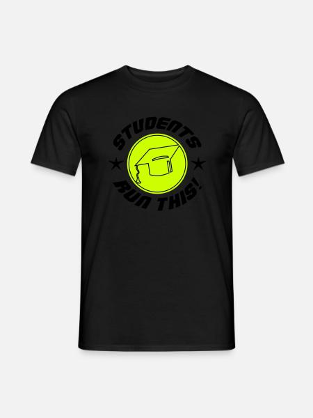 Students run this - Männer T-Shirt - Schwarz