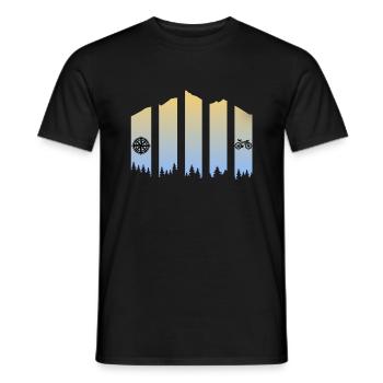 kompass gravel2 - Männer T-Shirt - Schwarz - Vorne - AI Model Male 178 light (178cm)