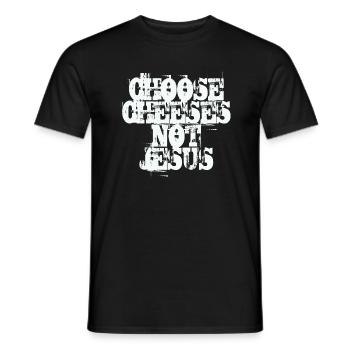 Choisissez des fromages - pas Jésus - T-shirt homme - noir - Devant - AI Model Male 178 light (178cm)