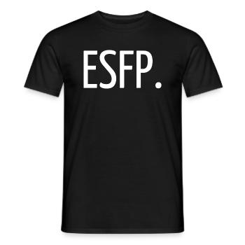ESFP. - Men's T-Shirt - black - Front - AI Model Male 178 light (178cm)