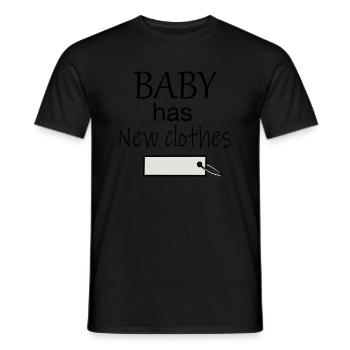 Bébé a de nouveaux vêtements - T-shirt homme - noir - Devant - AI Model Male 178 light (178cm)