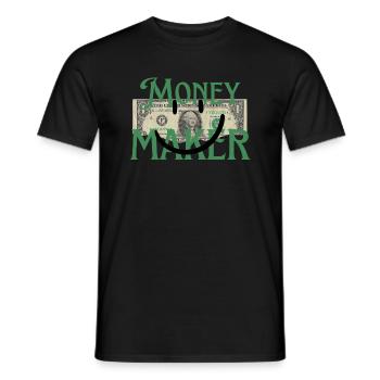 MONEY MAKER - Men's T-Shirt - black - Front - AI Model Male 178 light (178cm)