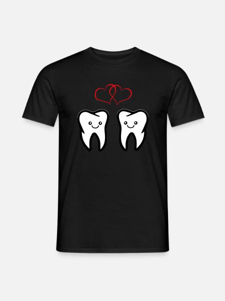 Teeth in love - Men's T-Shirt - black