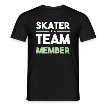 Skater Team - Men's T-Shirt - black - Front - AI Model Male 178 light (178cm)