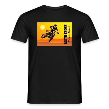 Moto Cross - Motocross - Supercross - Men's T-Shirt - black - Front - AI Model Male 178 light (178cm)