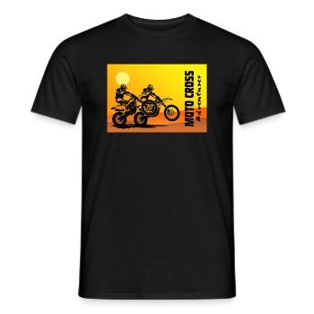 Moto Cross - Motocross - Supercross - Men's T-Shirt - black - Front - AI Model Male 178 light (178cm)