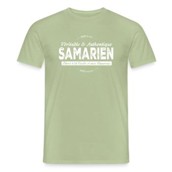 Samarien de la Somme - T-shirt homme - vert sauge - Devant - AI Model Male 178 light (178cm)