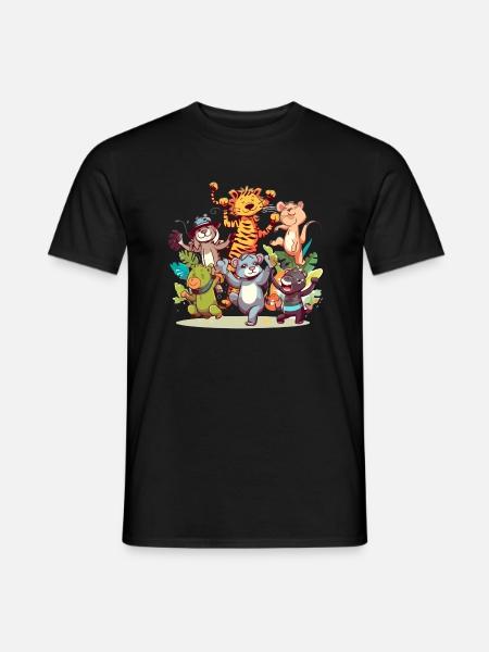 Animals in madness n°2 - Men's T-Shirt - black