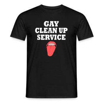 Gay clean up service - Männer T-Shirt - Schwarz - Vorne - AI Model Male 178 light (178cm)