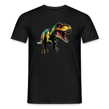 Dinosaure T Rex roi des temps préhistoriques - T-shirt homme - noir - Devant - AI Model Male 178 light (178cm)