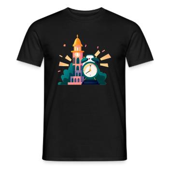Last day of school: The clock is ticking for the end of school - Men's T-Shirt - black - Front - AI Model Male 178 light (178cm)
