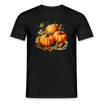 Kürbisse - Männer T-Shirt - Schwarz - Vorne - AI Model Male 178 light (178cm)