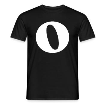 Letter o - Men's T-Shirt - black - Front - AI Model Male 178 light (178cm)