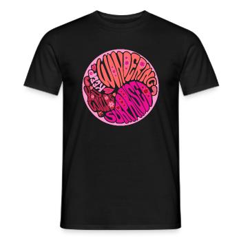 Continuez à vous demander rose - T-shirt homme - noir - Devant - AI Model Male 178 light (178cm)