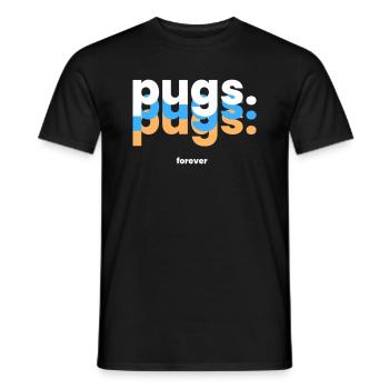 Forever Pugs - The Cute Companion - Men's T-Shirt - black - Front - AI Model Male 178 light (178cm)