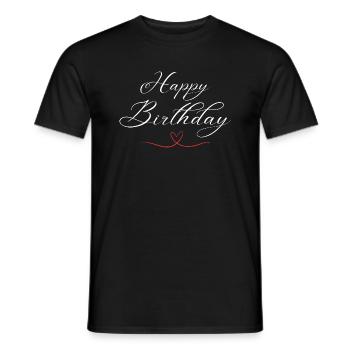 Happy Birthday - Männer T-Shirt - Schwarz - Vorne - AI Model Male 178 light (178cm)