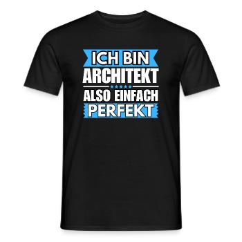 Einfach ein Perfekter Architekt - Männer T-Shirt - Schwarz - Vorne - AI Model Male 178 light (178cm)