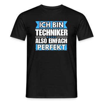 Einfach ein Perfekter Techniker - Männer T-Shirt - Schwarz - Vorne - AI Model Male 178 light (178cm)