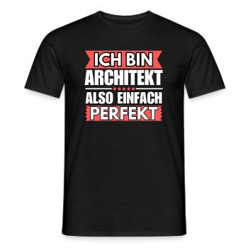 Einfach ein Perfekter Architekt - Männer T-Shirt - Schwarz - Vorne - AI Model Male 178 light (178cm)