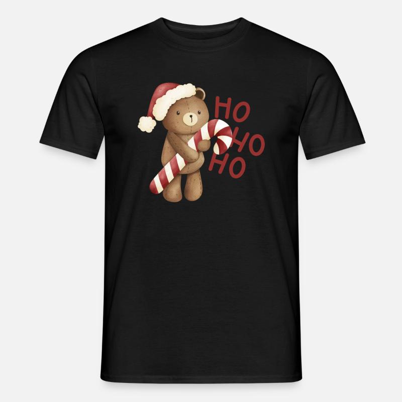 Weihnachtsbär - Männer T-Shirt - Schwarz