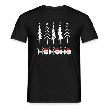 ho ho ho christmas tree - Men's T-Shirt - black - Front - AI Model Male 178 light (178cm)