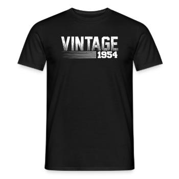 Vintage 1954 Birthday Retro 1954 - Men's T-Shirt - black - Front - AI Model Male 178 light (178cm)