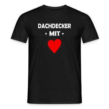Dachdecker mit Herz - Männer T-Shirt - Schwarz - Vorne - AI Model Male 178 light (178cm)