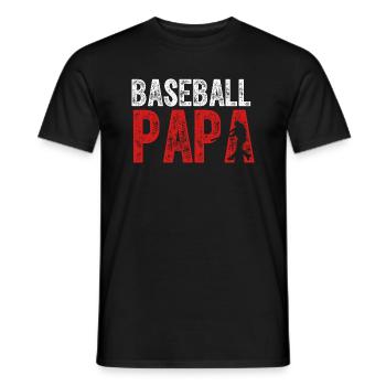 Baseball Papa Grandpa Fans - Men's T-Shirt - black - Front - AI Model Male 178 light (178cm)