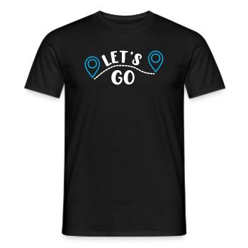 Let's Go - Men's T-Shirt - black - Front - AI Model Male 178 light (178cm)