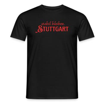 Rester stable à Stuttgart - T-shirt homme - noir - Devant - AI Model Male 178 light (178cm)