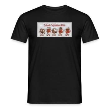 Weihnacht 3D 1 - Männer T-Shirt - Schwarz - Vorne - AI Model Male 178 light (178cm)
