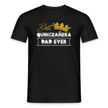 meilleur papa quinceanera de tous les temps Design - T-shirt homme - noir - Devant - AI Model Male 178 light (178cm)