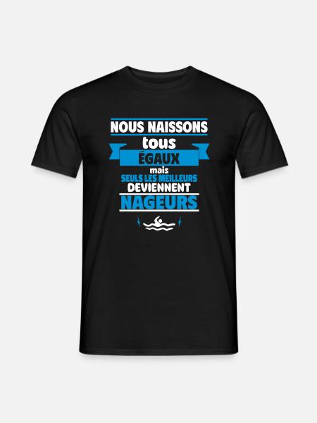 les meilleurs deviennent nageurs - T-shirt homme - noir