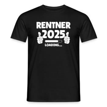 Pensioners 2025 Loading - Men's T-Shirt - black - Front - AI Model Male 178 light (178cm)