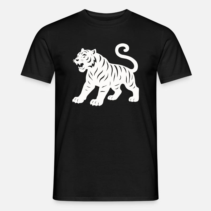 tiger - Männer T-Shirt - Schwarz