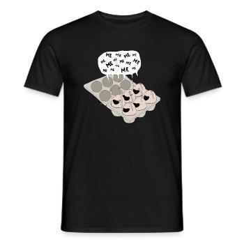 eggs - Men's T-Shirt - black - Front - AI Model Male 178 light (178cm)