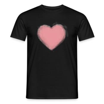Herz - Männer T-Shirt - Schwarz - Vorne - AI Model Male 178 light (178cm)