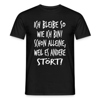 Charakter Statement Treu bleiben Fun T-shirt - Männer T-Shirt - Schwarz - Vorne - AI Model Male 178 light (178cm)