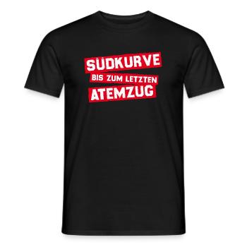München - Südkurve, bis zum letzten Atemzug - Männer T-Shirt - Schwarz - Vorne - AI Model Male 178 light (178cm)
