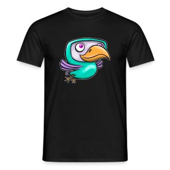 Happy Bird - Männer T-Shirt - Schwarz - Vorne - AI Model Male 178 light (178cm)