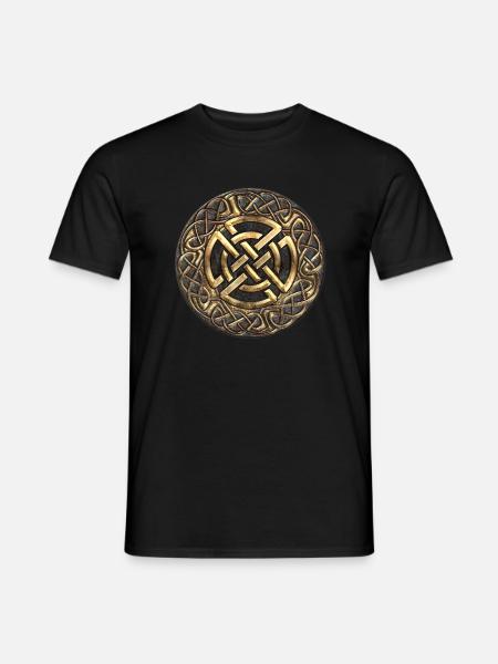 Keltischer ewiger Knoten - Männer T-Shirt - Schwarz