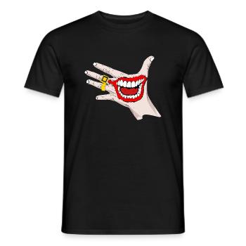 Halloween Evil Horror Clown Joker Smile face - Men's T-Shirt - black - Front - AI Model Male 178 light (178cm)
