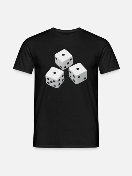 Dices Realistic - Three Realistic Cubes - Men's T-Shirt - black