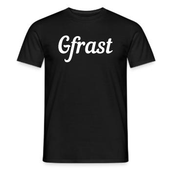 Viennese dialect "Gfrast" - Men's T-Shirt - black - Front - AI Model Male 178 light (178cm)